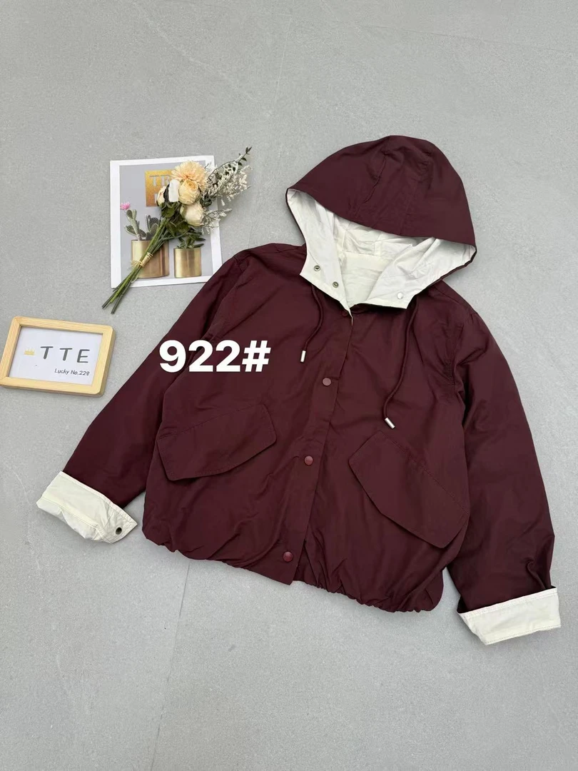 【TTE严选】2025冬装922拼色休闲风衣外套（1111-11）