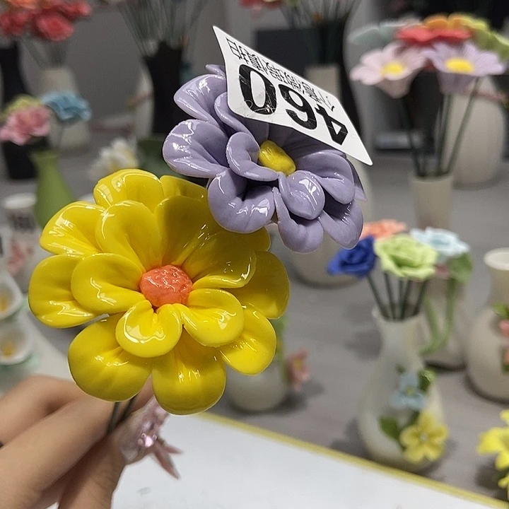 陶瓷纯手工捏花设计