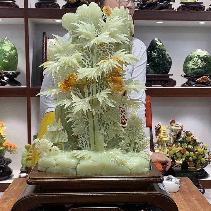 用***s玉山水摆件 玄关摆件