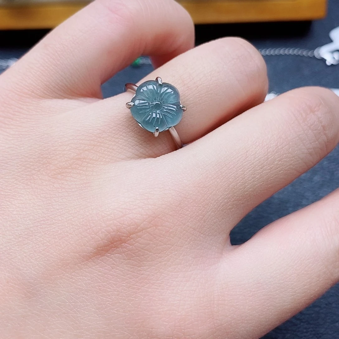 银S925镶嵌戒指翡翠