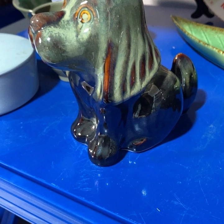 瓷片窑变小狗一只