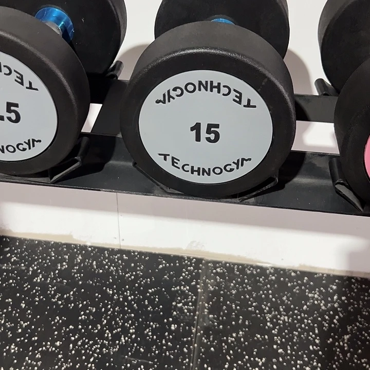 全新纯钢泰诺哑铃15公斤一对粉色