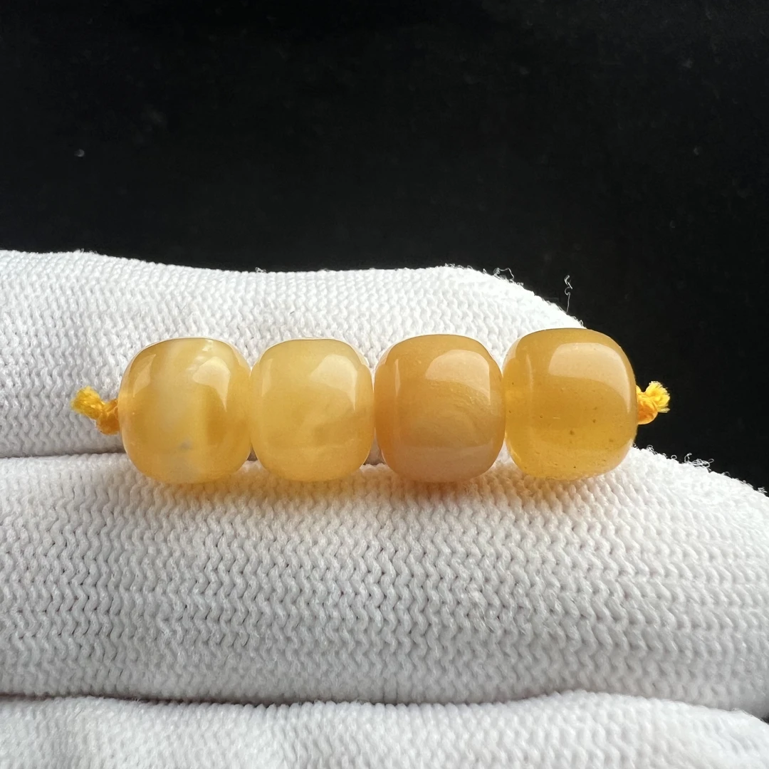 B3147天然原矿蜜蜡 瑕疵特价款 9.6mm支持复检假一罚四