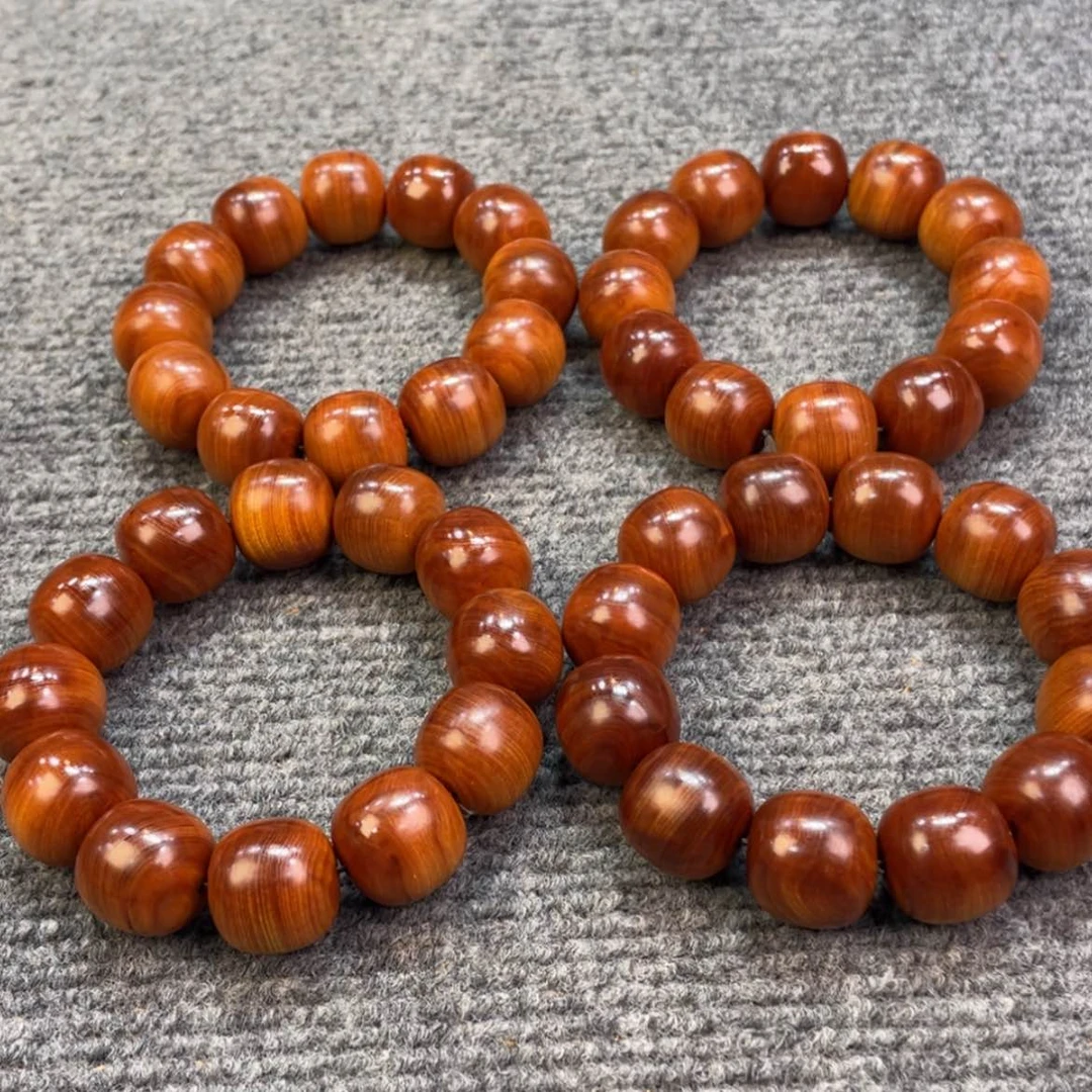 【闪购商品】柏木（崖柏）2.0玉化老型珠，发丝黑油料