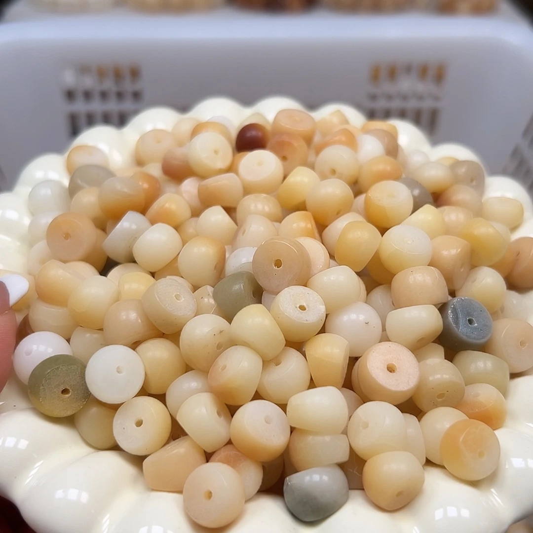菩提根/象牙果手串瑕疵开片大肠大小混400颗