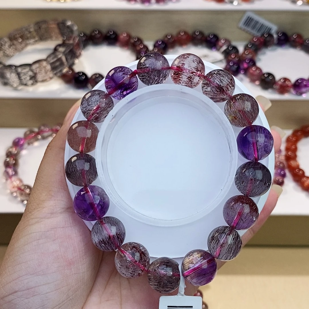 水晶手链未镶嵌黑加仑12