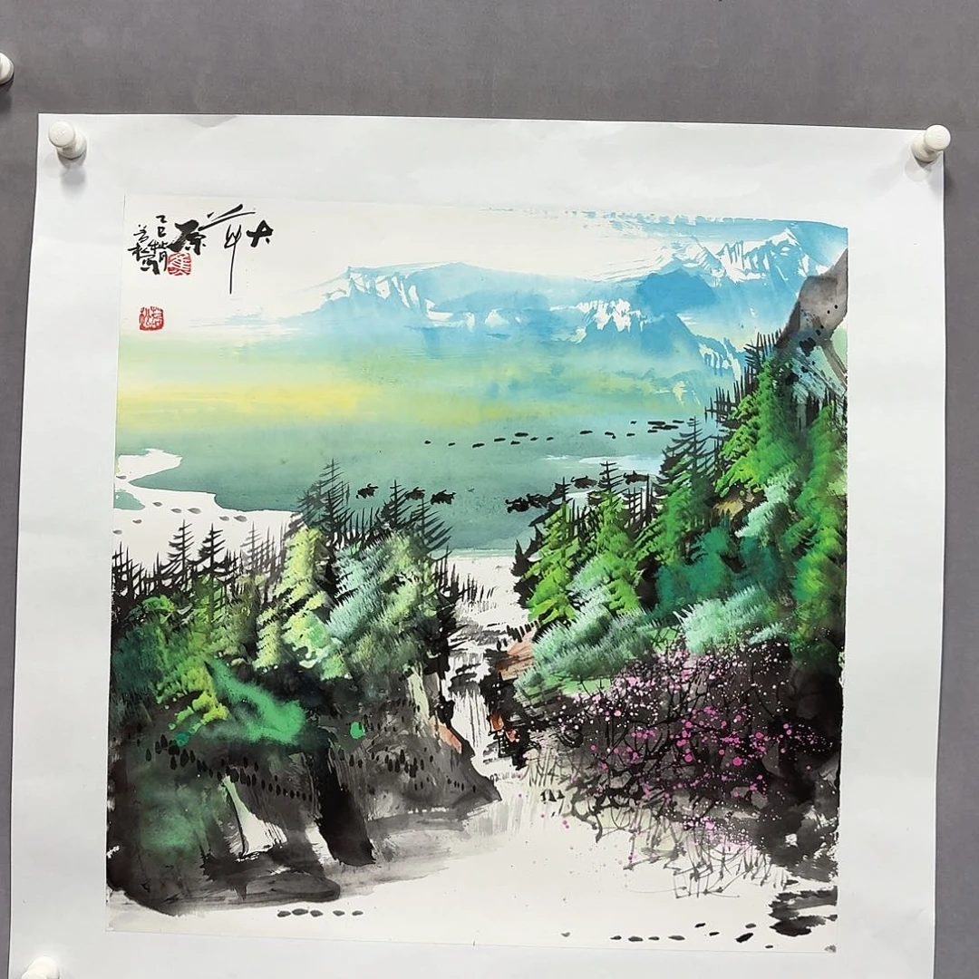 国画亲笔手绘放心去藏