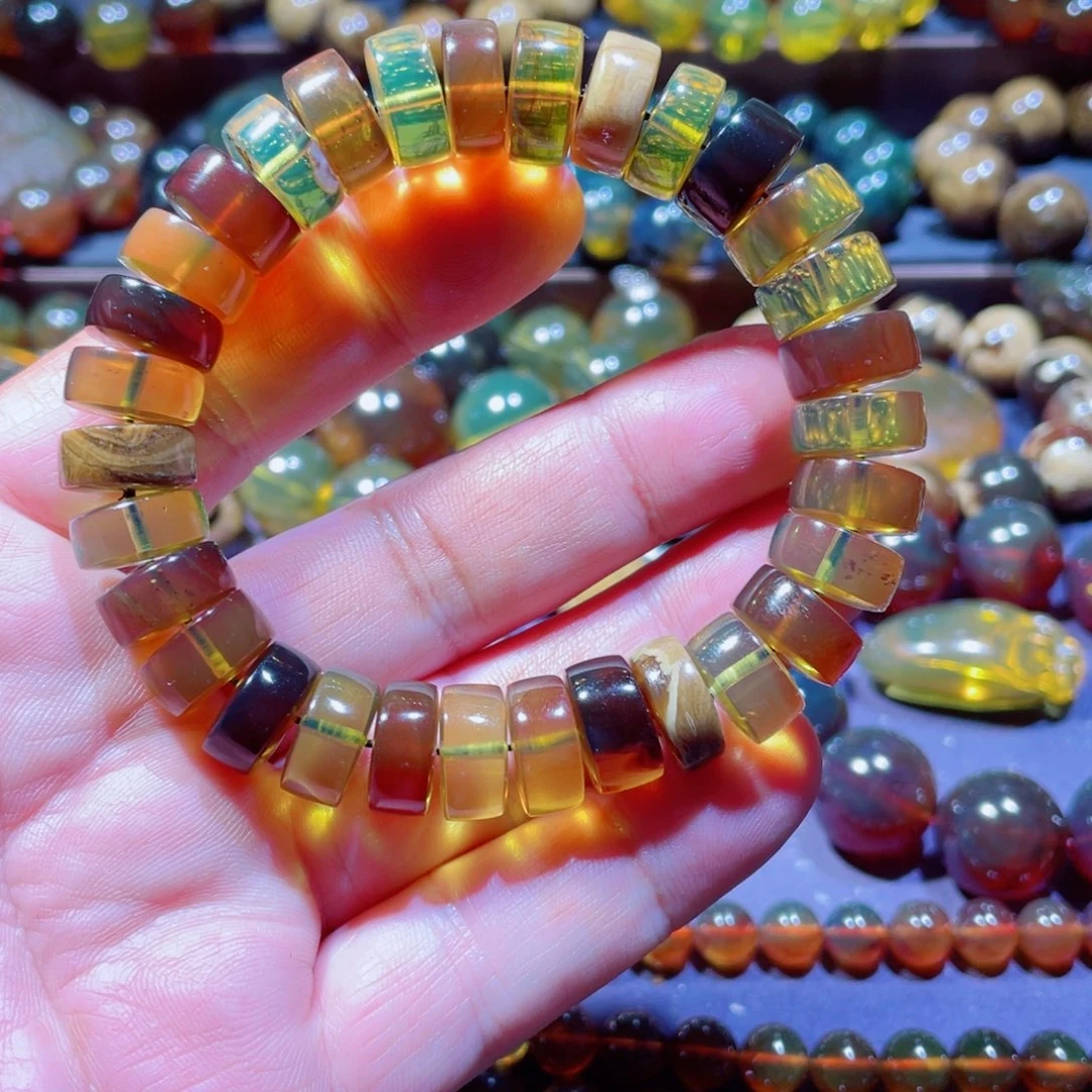 琥珀未镶嵌手链天然