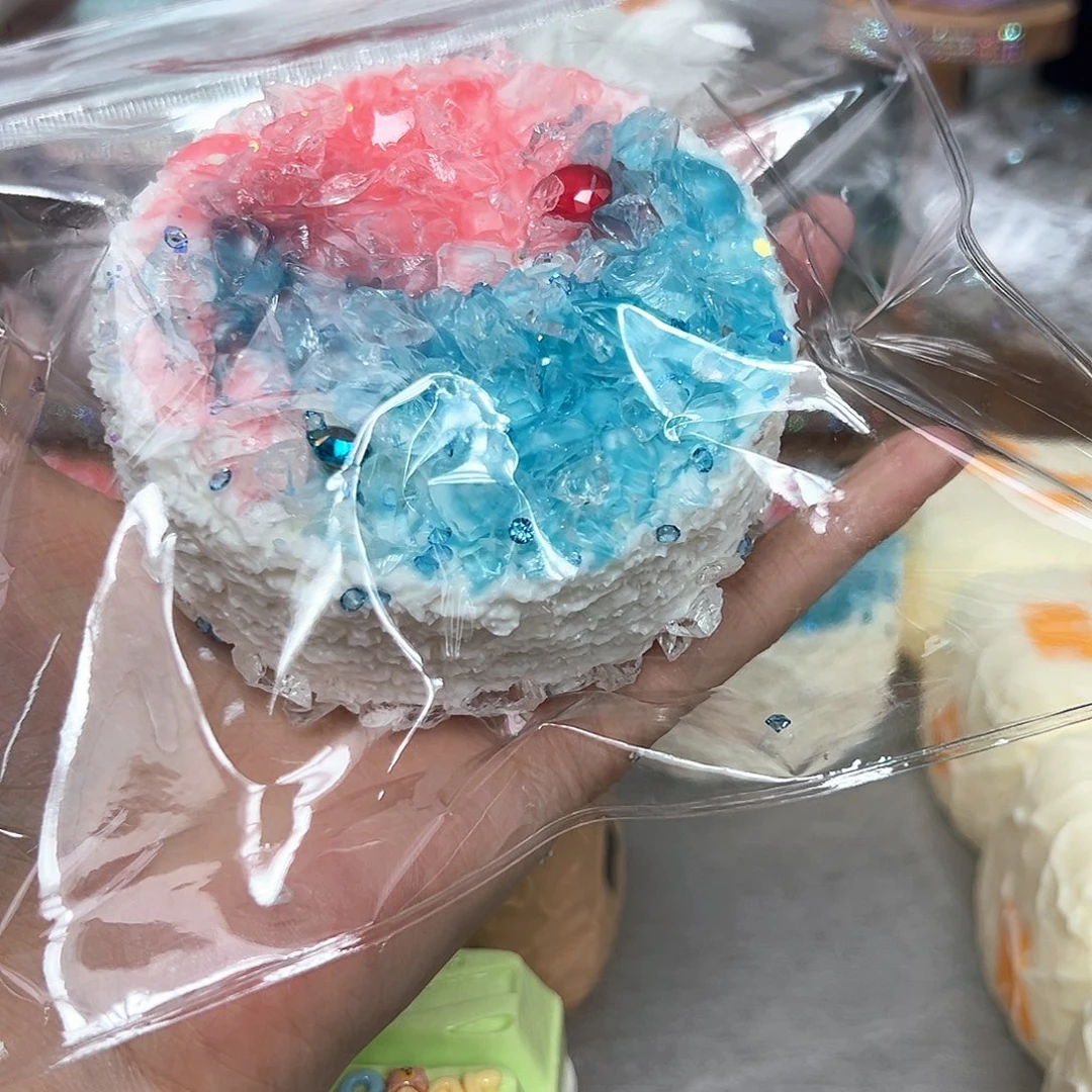 硅胶碎冰红蓝大号圆吐司300g