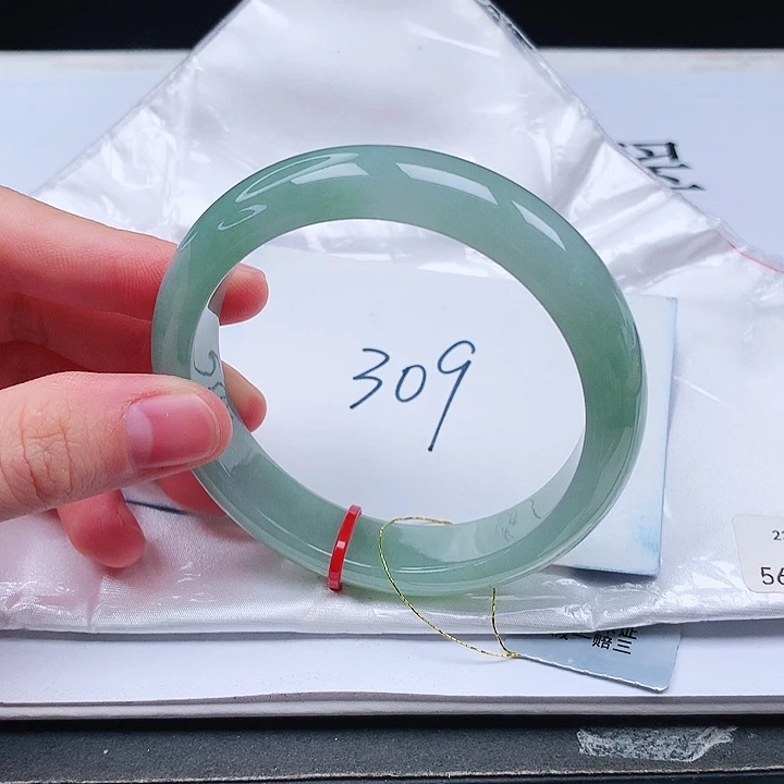 翡翠手镯未镶嵌缅甸天然a货手镯56