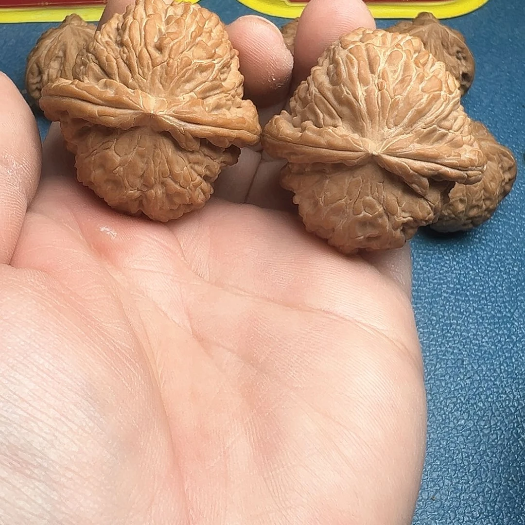 文玩核桃把件44闷白