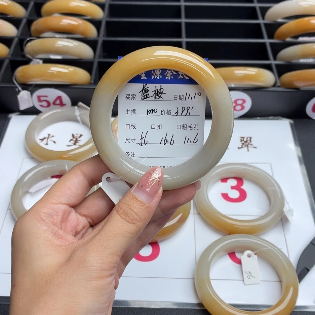 蓝***桉石英岩玉未镶嵌手镯