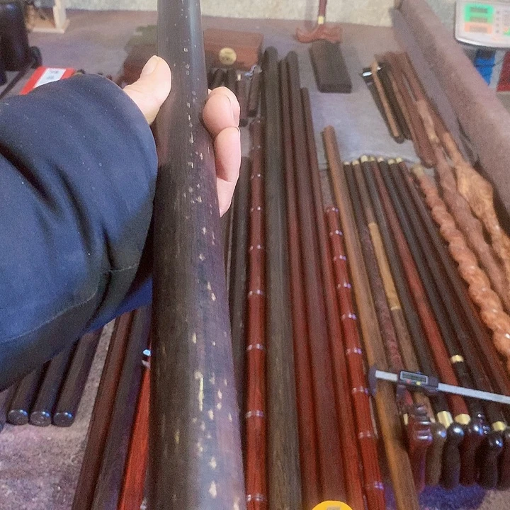 东非黑黄檀（紫光檀）吃*了金星紫檀木武术棍