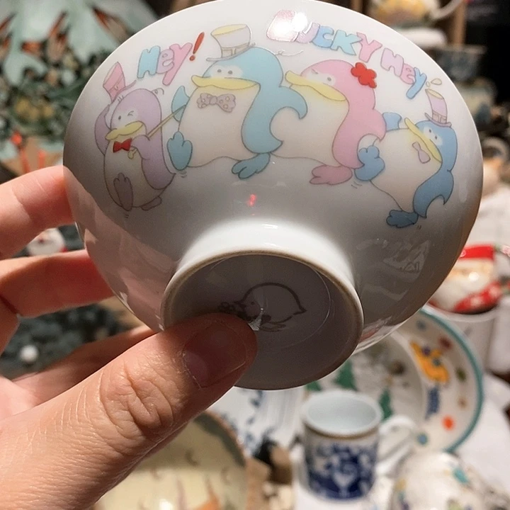 搪瓷企鹅米饭碗斗笠碗