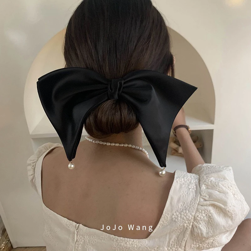 韩系蝴蝶结发夹高级感法式气质后脑勺盘发夹子头饰发饰新款边夹
