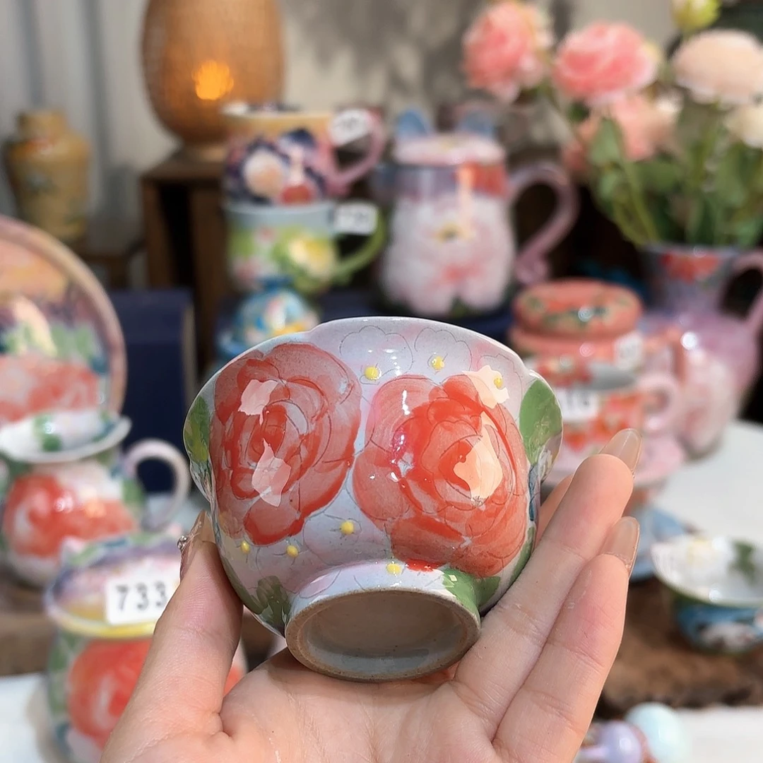 米***装景德镇手绘高温釉下彩陶瓷茶具