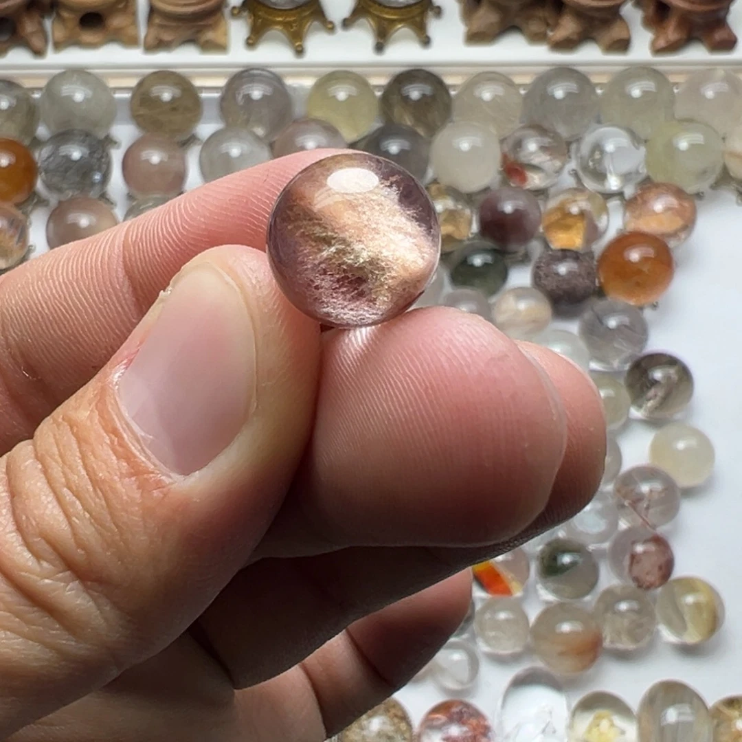 珠宝半成品未镶嵌水晶兔毛球