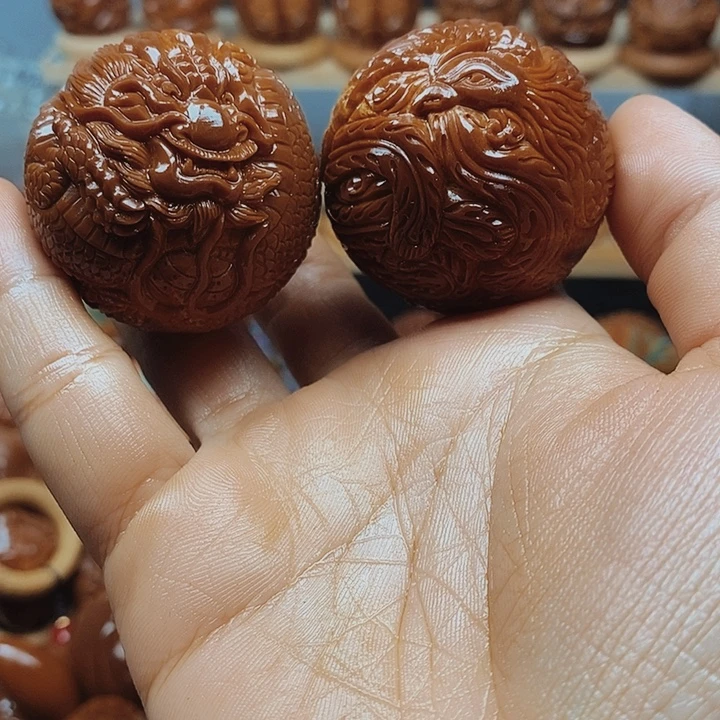 猫***荷橄榄核手串/手链龙凤呈祥