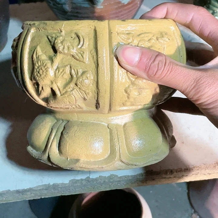 紫砂花盆15,13无孔无孔