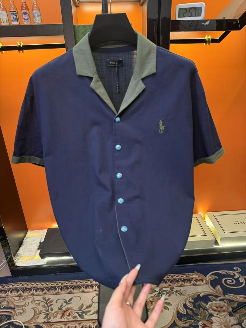 【奈】LZ0093 夏季新款亚麻吸汗透气男士短袖衬衫