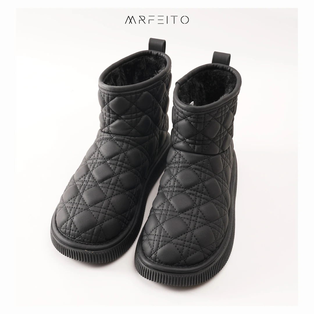 保暖舒适格子纹加厚休闲靴子H26XI01D29749