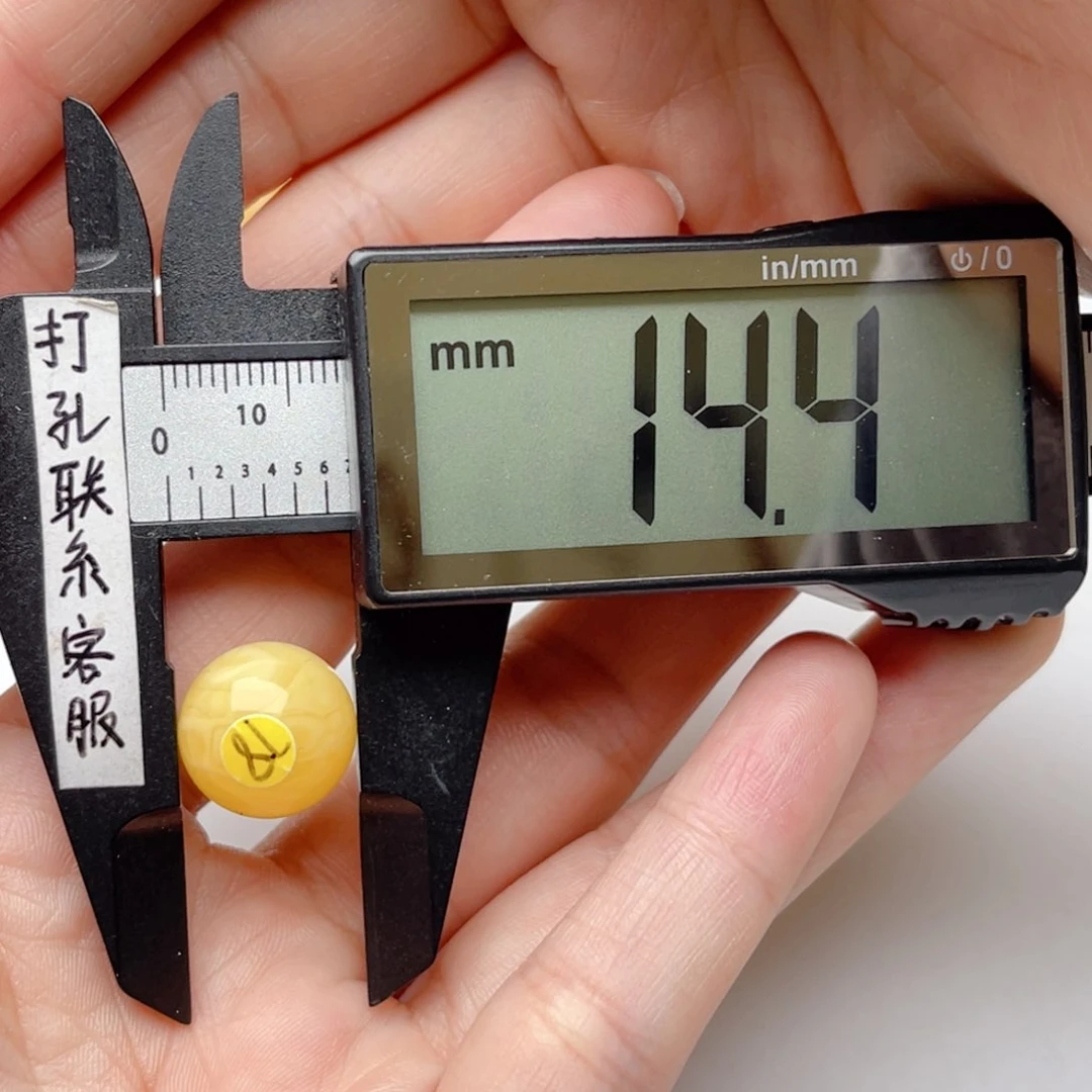 蜜蜡裸石未镶嵌蜜蜡圆珠梦微瑕