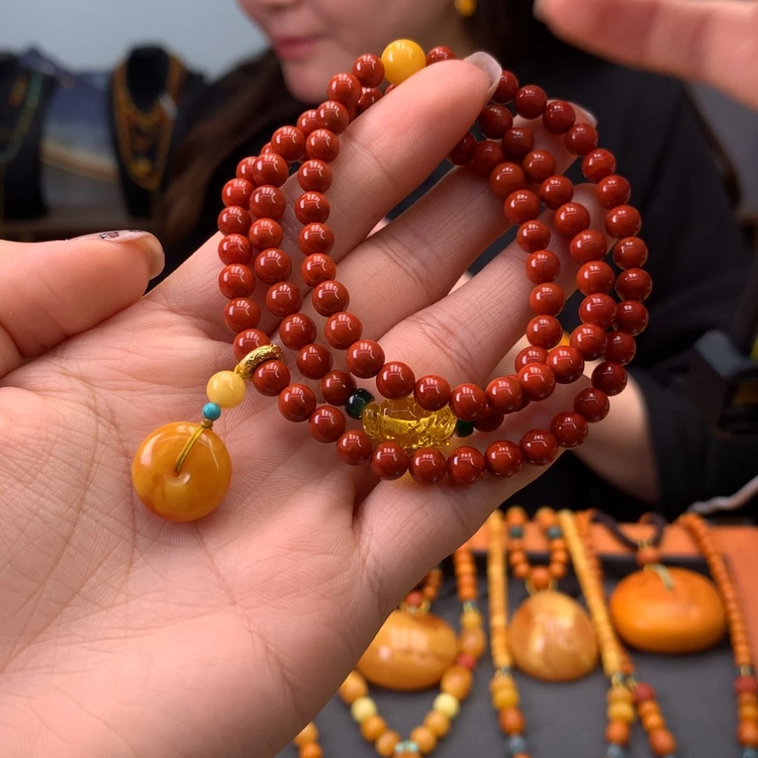 南红玛瑙手串未镶嵌天然