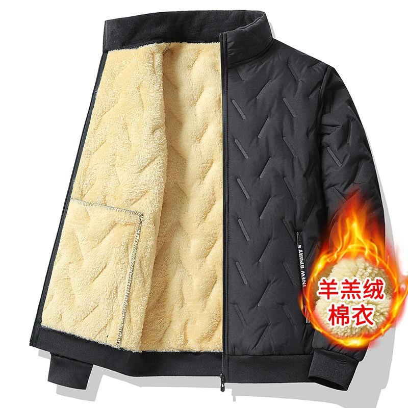 【发货快】羊羔绒棉衣男女同款冬季加绒加厚棉服百搭抗寒保暖外套