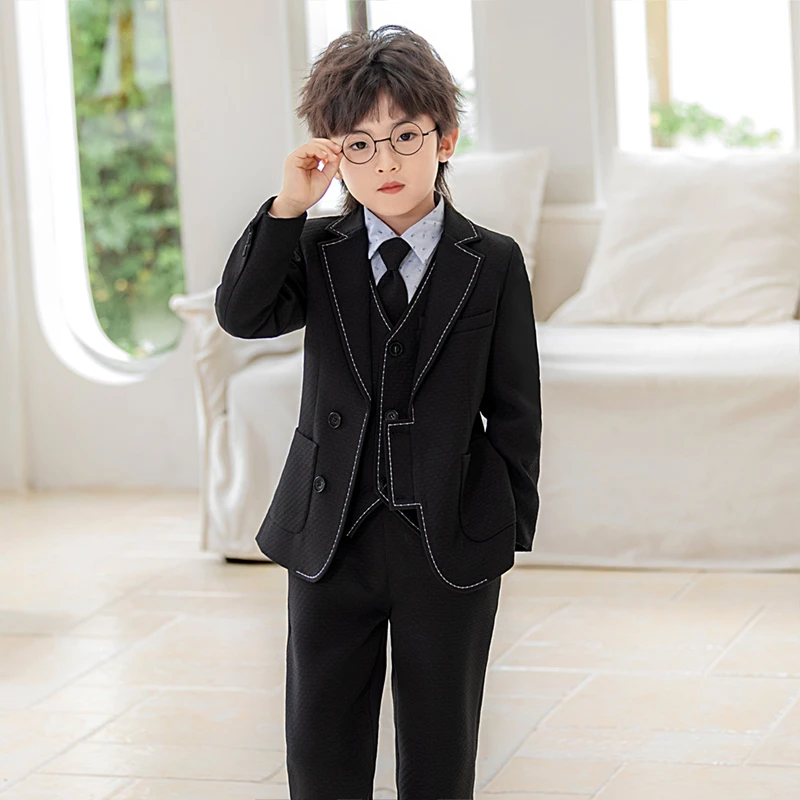 《秋季》儿童西装套装男童绅士花童中小童钢琴主持人朗诵演出服外套