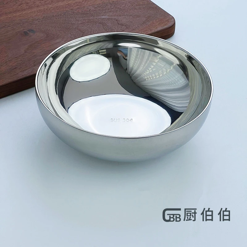 双层防烫大面碗304不锈钢大号沙拉碗韩式拌饭碗拉面碗