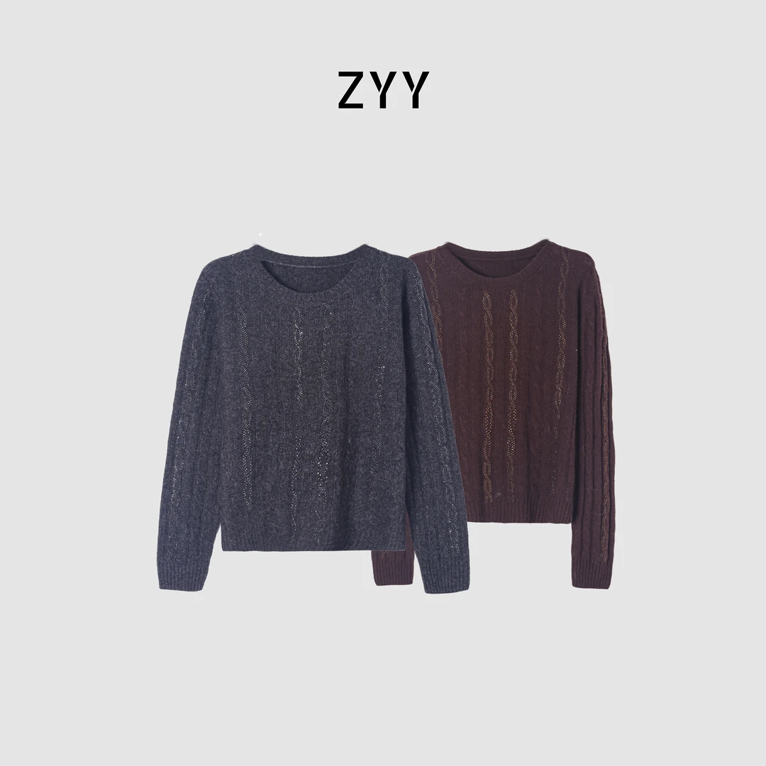 ZYY【软糯奶油】2025S/羊毛套头休闲长袖秋冬针织衫X25DMY06111