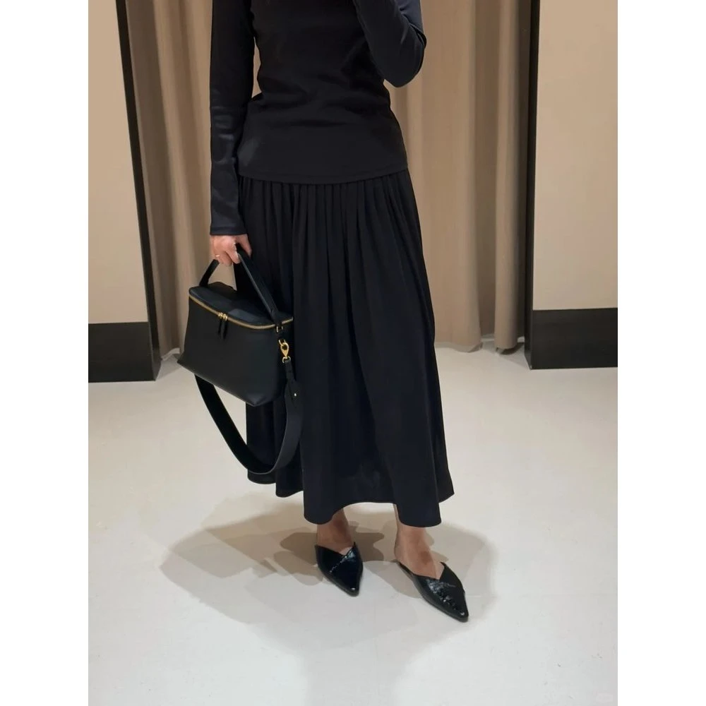 『朱小姐』 强捻纱线真丝半裙 F821