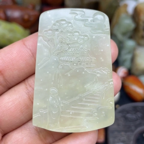 蛇纹石玉未镶嵌颈饰57