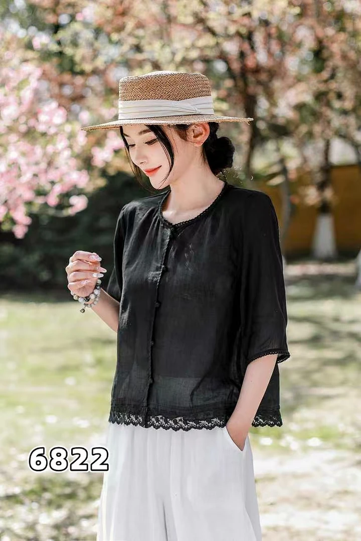 美尚夏季新款麻上衣