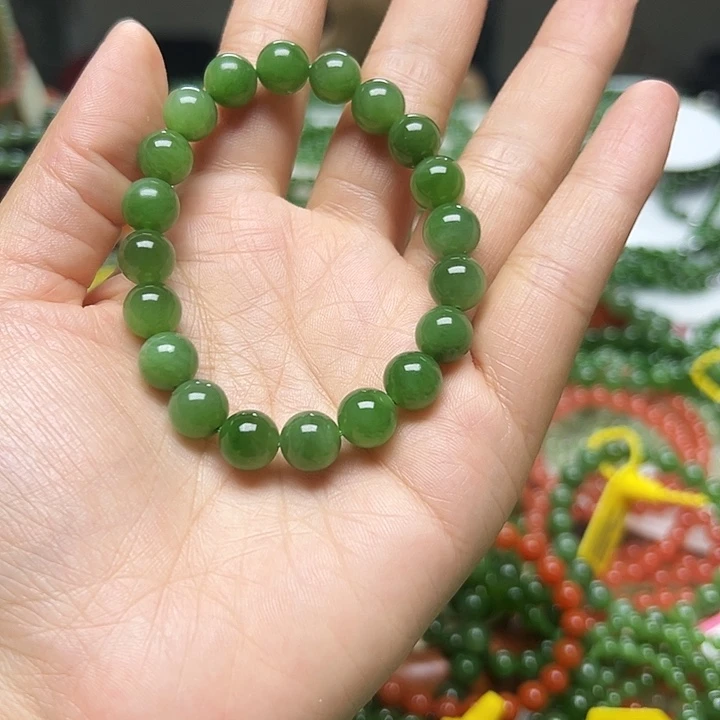 一***焱手串未镶嵌和田玉（碧玉）