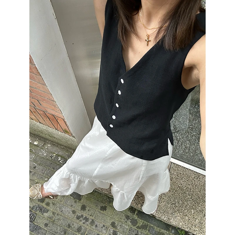 【No退No换】Our2【中古马甲】显瘦夏季无袖休闲百搭背心马甲【W2493】