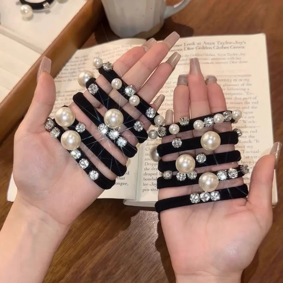 韩国风韩系头绳女扎马尾高弹力耐用千金感百搭发圈丸子头1267