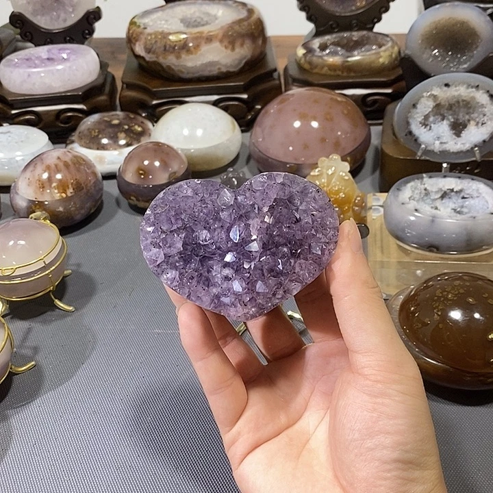 未镶嵌摆件水晶爱心