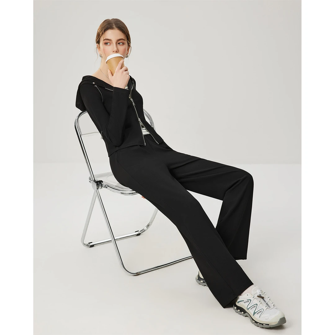 IEF/爱依服套装2025春季新款韩版时尚运动风上下三件套裤欧若风