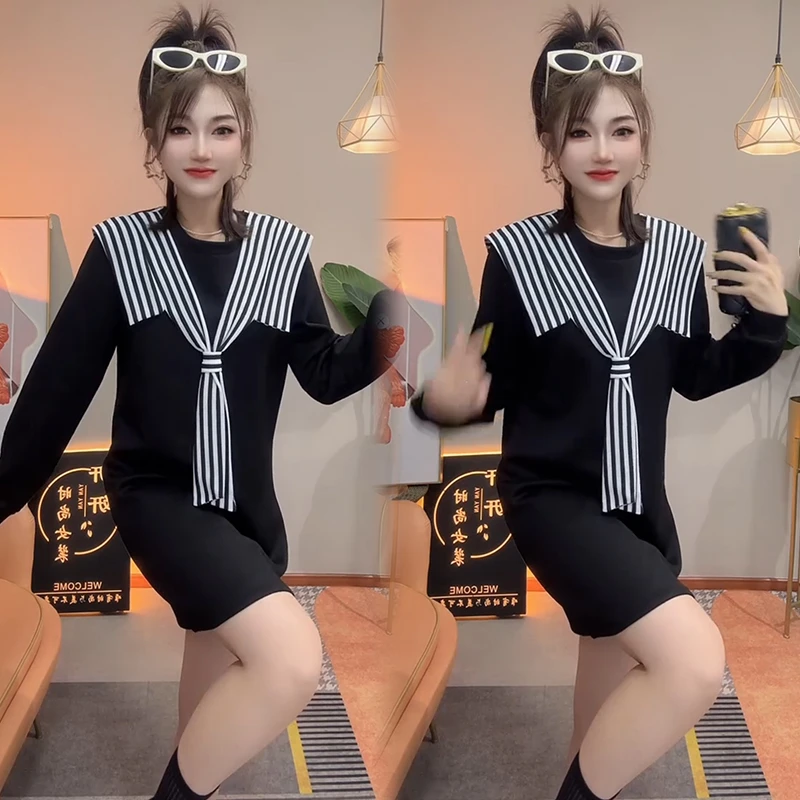 2025秋季新款时尚显瘦气质网红高档洋气女高级百搭宽松大码连衣裙