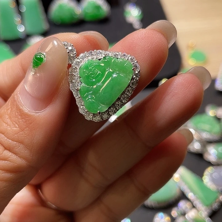 翡翠银S925镶嵌颈饰