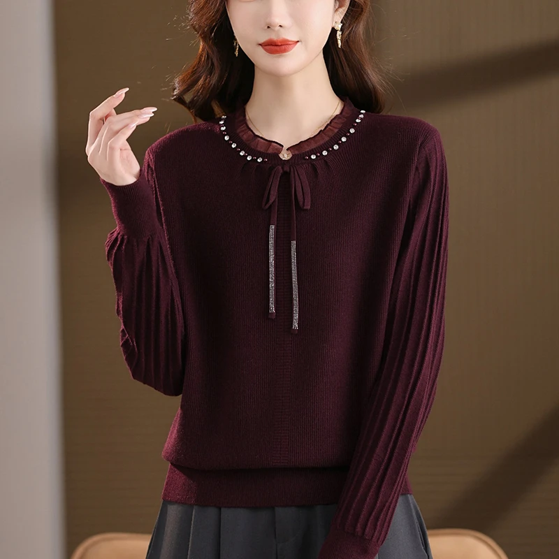 独特漂亮新款小衫大码胖mm遮肚子打底衫秋冬2025新款爆款洋气毛衣