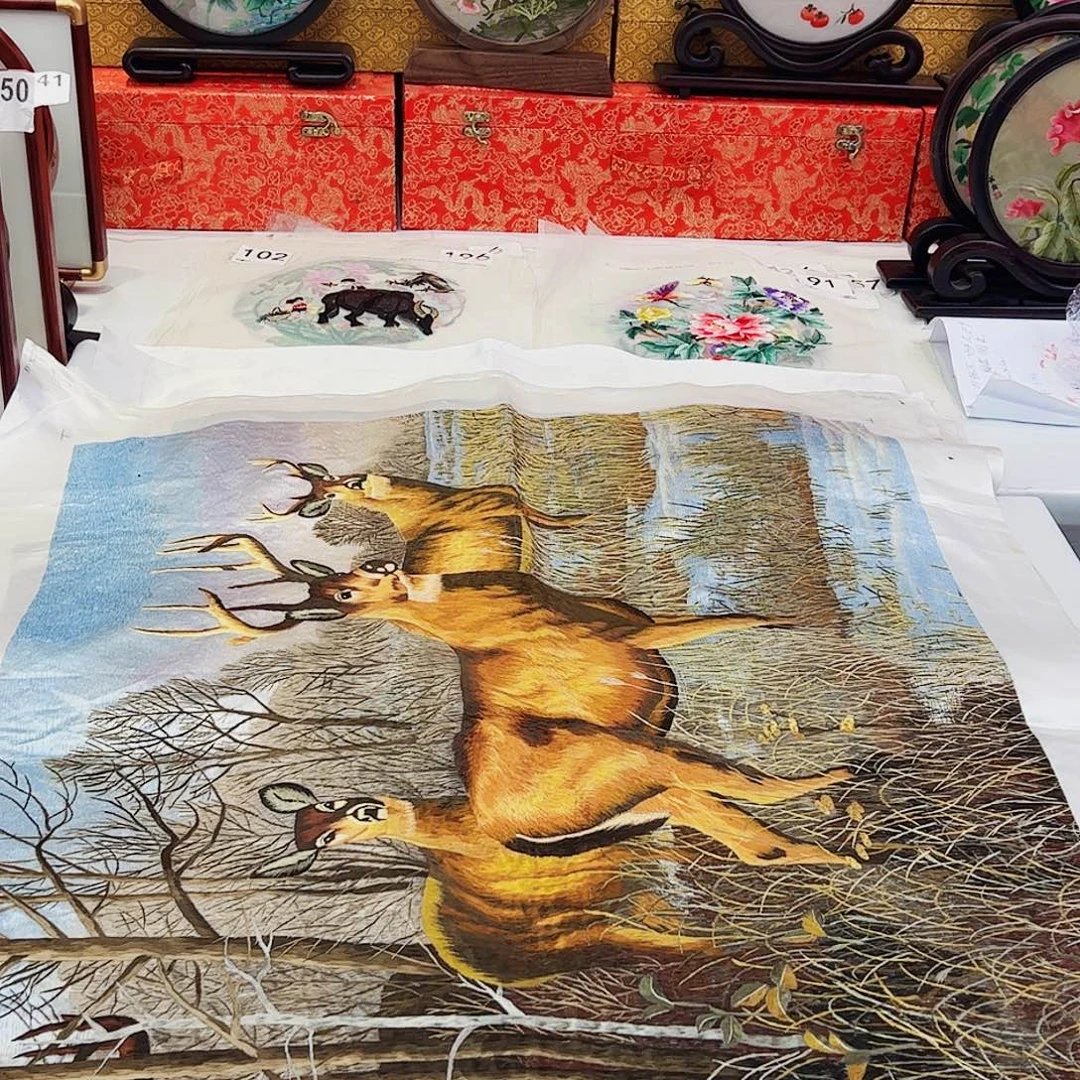 c***e织绣鹿60/80画心_幅