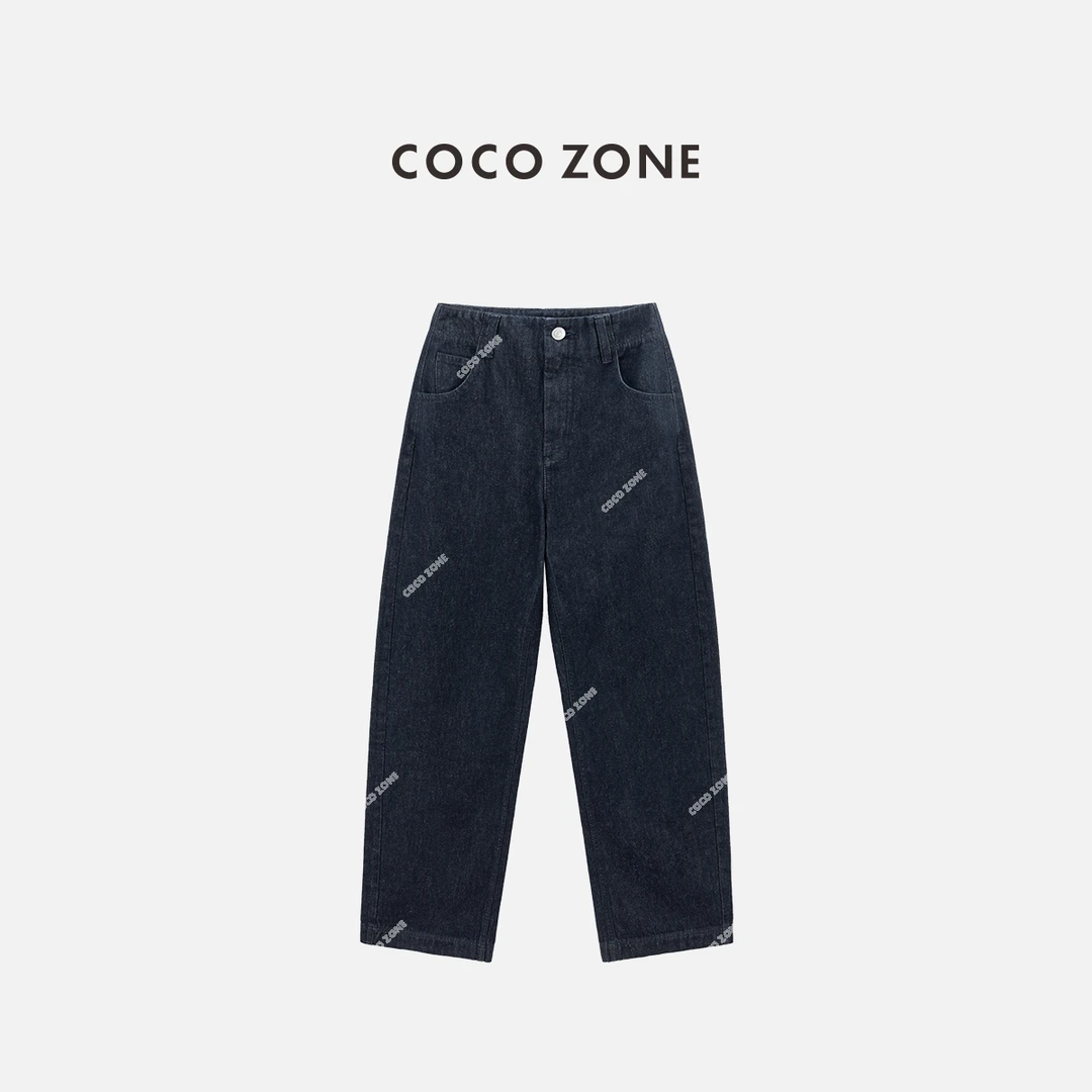 COCO ZONE 刘一一 100棉简约百搭直筒裤牛仔裤CC1C1571