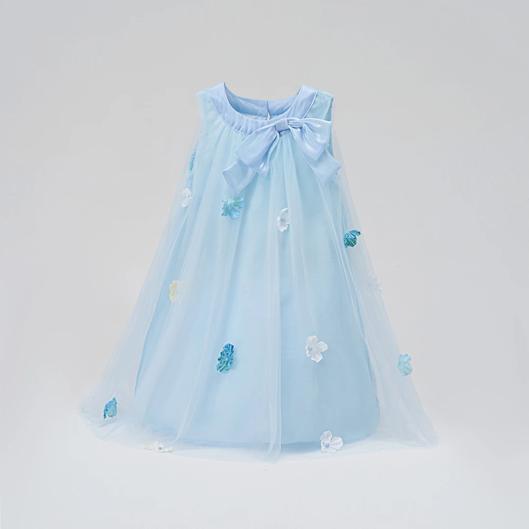 2685安格33号女童夏季田园风网纱淑女连衣裙洋气公主风25010003