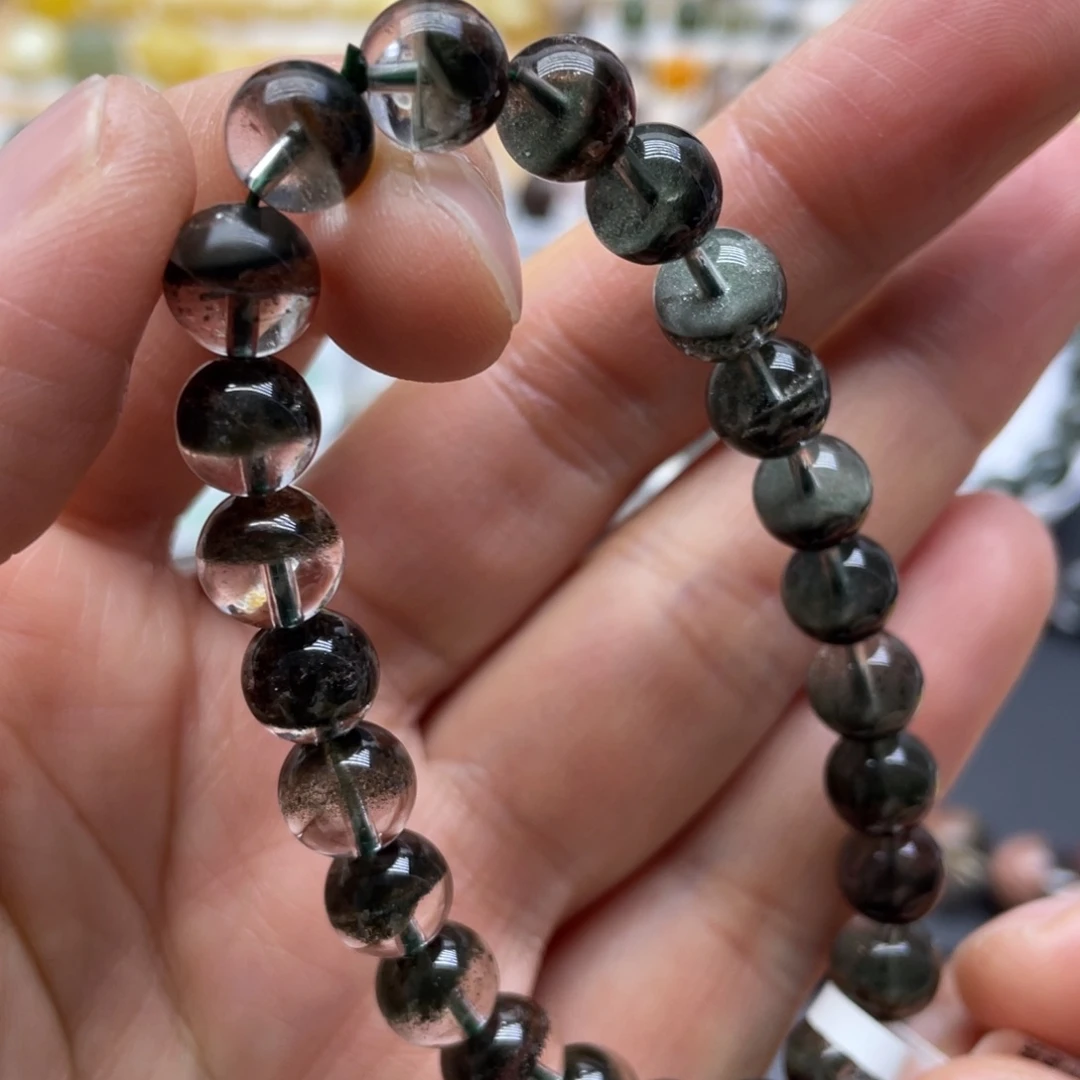 未镶嵌手链水晶绿幽灵