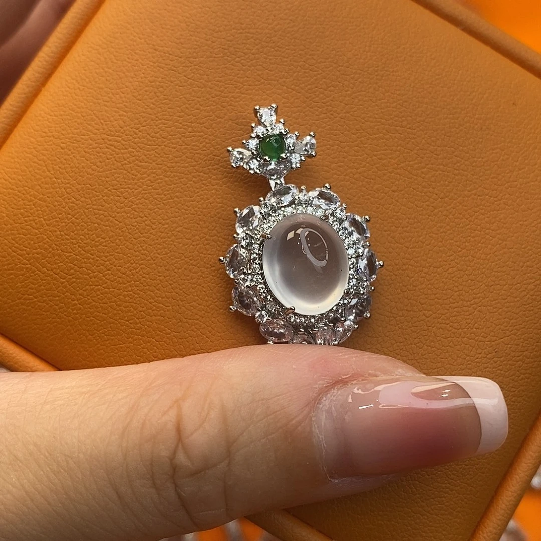 石英质玉未镶嵌吊坠(不含链)