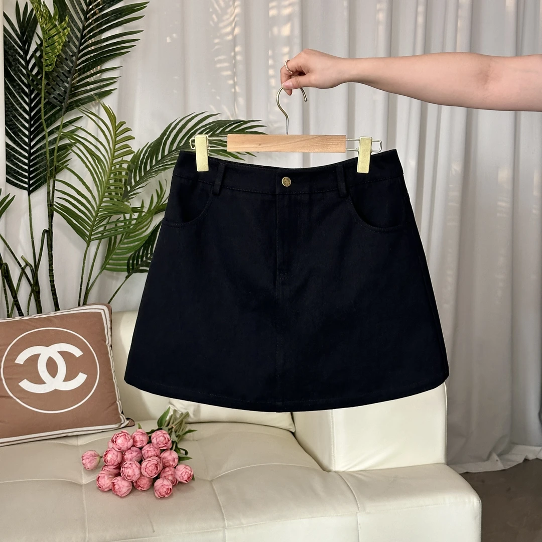 楠序樱桃微胖女装2025夏季新款时尚百搭显瘦高腰牛仔半裙DD10356