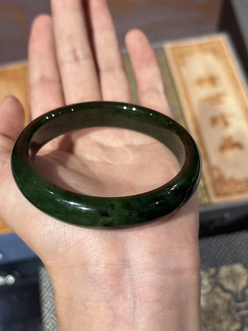 【大山严选】天然和田玉碧玉手镯（多样性发一）