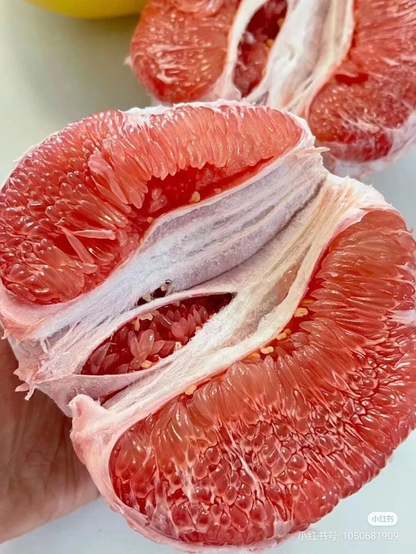 土田果桃园红文旦蜜柚一个3斤左右